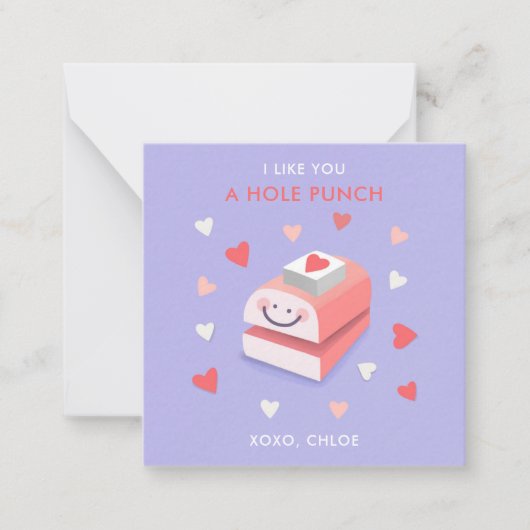 Wie Sie eine Hole Punch Square Card Mitteilungskarte (Vorderseite)