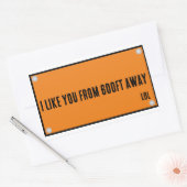 Wie Sie eine Signaturaufkleber warnen Rechteckiger Aufkleber (Umschlag)