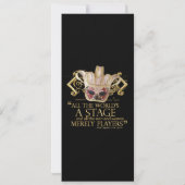 Wie Sie es Bühne-Zitat mögen (Goldversion) Einladung (Rückseite)