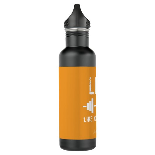 Wie Sie es Gemein haben Orangefarbene Weißwasserfl Edelstahlflasche (Links)