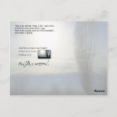 Wie Sie glaubten Postkarte (Rückseite)