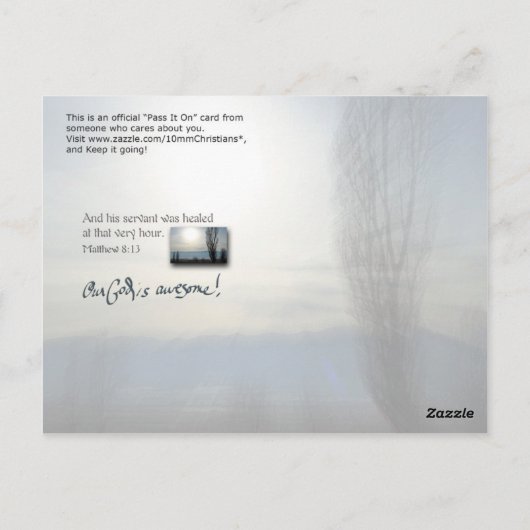 Wie Sie glaubten Postkarte (Rückseite)