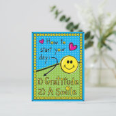 Wie Sie Ihren Tag beginnen_ Postkarte (Stehend Vorderseite)