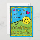 Wie Sie Ihren Tag beginnen_ Postkarte (Vorne/Hinten)