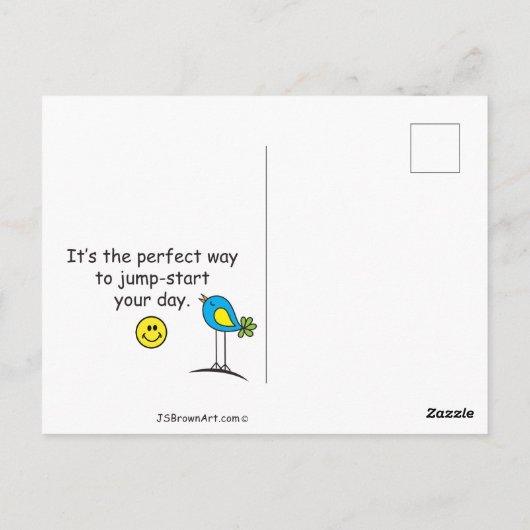 Wie Sie Ihren Tag beginnen_ Postkarte (Rückseite)