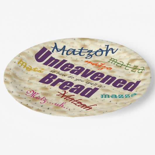 Wie Sie Matzah-Pappteller für Passahfest Pappteller (Schrägansicht)