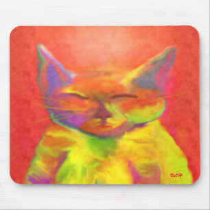 "Wie Sie mich dienen mögen?" Katzen-Kunst Mousepa Mousepad