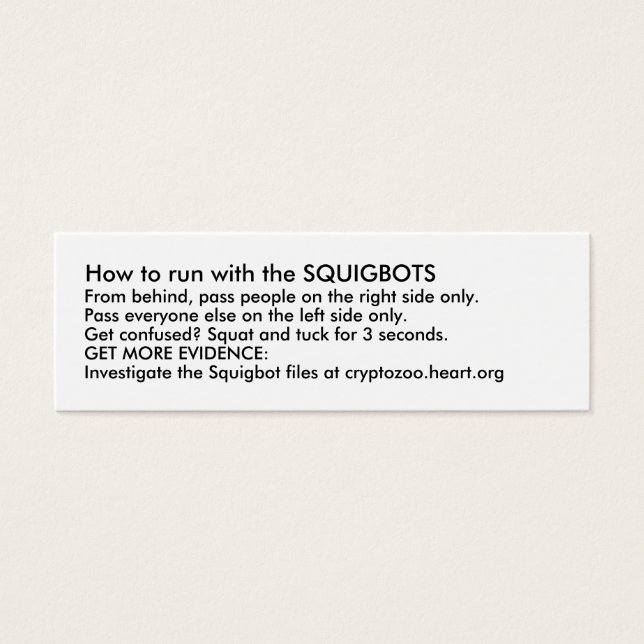 Wie Sie mit den SQUIGBOTS laufen (Vorderseite)