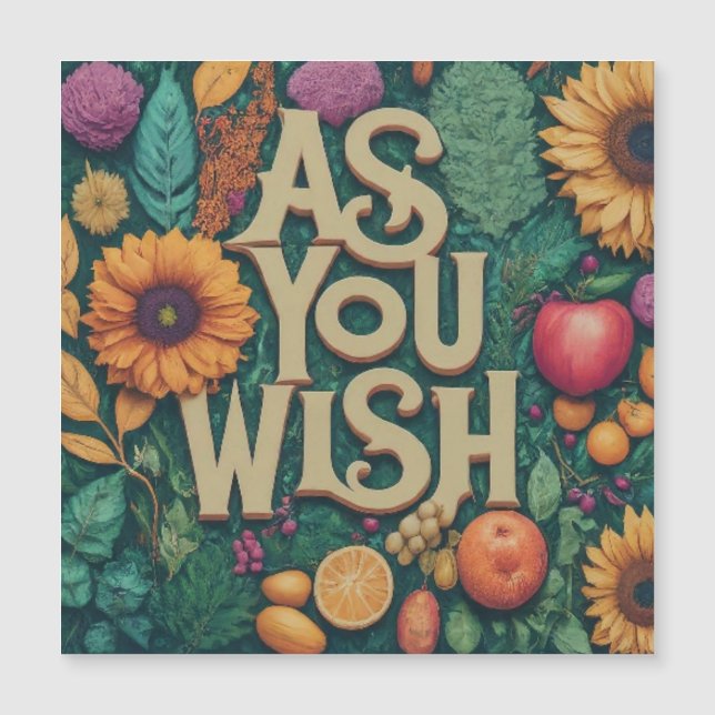 Wie Sie möchten Magnetkarte (Vorderseite)