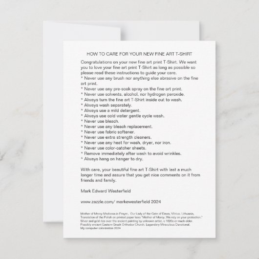 WIE SIE SICH UM IHRE FEINE KUNST-T - SHIRT-Flachka (Rückseite)