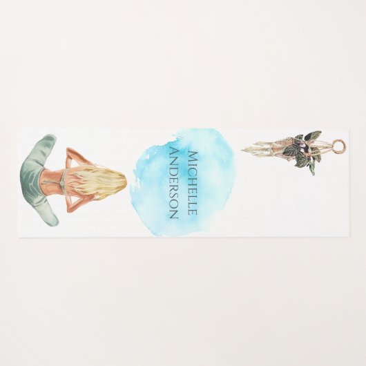 Wie Sie sich Wasserfarbe Yoga Mat Yogamatte (Rückseite (Horizontal))