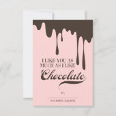 Wie Sie und Schokolade Kinder Klasse Valentine Einladung (Vorderseite)