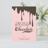 Wie Sie und Schokolade Kinder Klasse Valentine Einladung (Stehend Vorderseite)