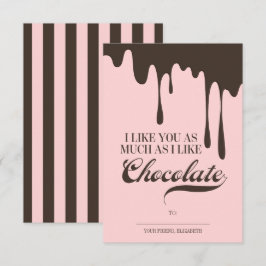 Wie Sie und Schokolade Kinder Klasse Valentine Einladung