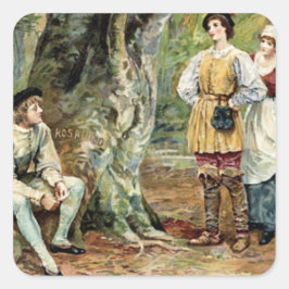 Wie Sie wollen, Shakespeare Quadratischer Aufkleber