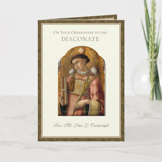 WIE SIE ZUM DIACONATE ORDAINIERT WERDEN KARTE (Vorderseite)