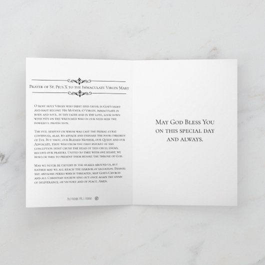 WIE SIE ZUM DIACONATE ORDAINIERT WERDEN KARTE (Innenseite)