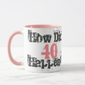 Wie sind 40 passiert? - Zwei-Tonen-Kaffee-Tasse Tasse (Links)