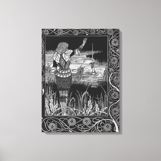 Wie Sir Bedivere das Schwert Excalibur vergossen h Leinwanddruck (Vorderseite)