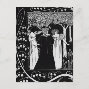 Wie Sir Launcelot von Beardsley Postcard bekannt w Postkarte