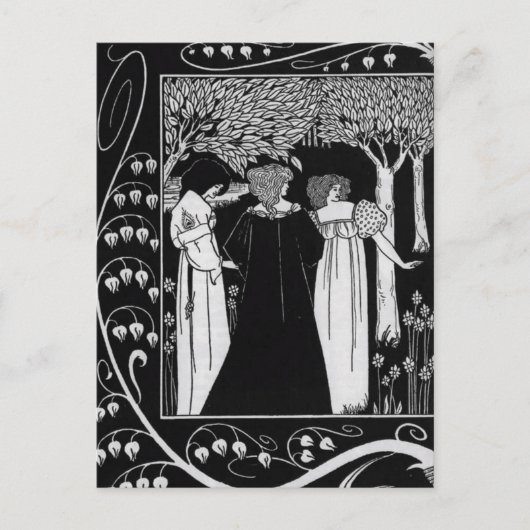 Wie Sir Launcelot von Beardsley Postcard bekannt w Postkarte (Vorderseite)