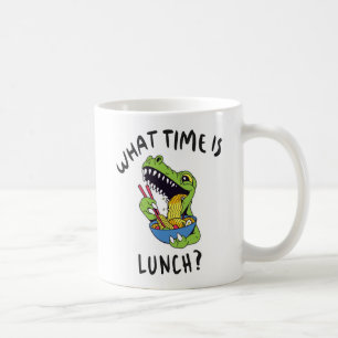 Wie spät ist das Mittagessen Kaffeetasse