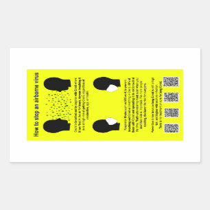 Wie Sptop und im Flugzeug Virenpapieraufkleber Rechteckiger Aufkleber