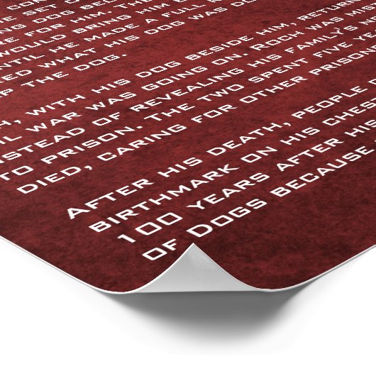 Wie St. Roch zum Schutzheiligen der Hunde wurde Poster (Ecke)