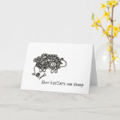 Wie Stricker Schafe sehen Karte (Gelbe Blume)