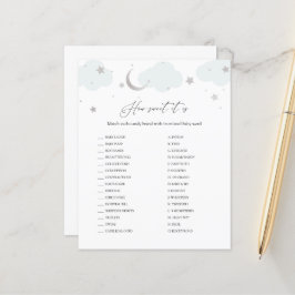 Wie süß es ist Candy Bar Baby Shower Spielkarte