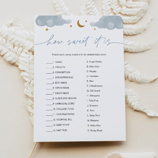 Wie süß es ist Candy Bar Twinkle Star Baby Game Einladung