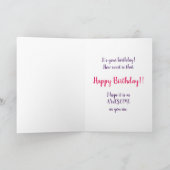 Wie süß es ist Cupcake Birthday Karte (Innenseite)