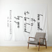 Wie süß es ist der Hintergrund des Hochzeitsstils Wandteppich (Beispiel (Horizontal))