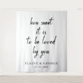 Wie süß es ist der Hintergrund des Hochzeitsstils Wandteppich (Vorderseite)