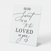 Wie süß es ist Hochzeit Desserttisch Zeichen Sockelschild (Vorderseite)