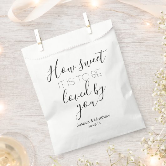 Wie süß es ist Hochzeitskadengbüffet, modern Geschenktütchen (Ausgeschnitten)