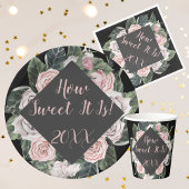 Wie süß es ist rosa Rosen Abschluss Serviette