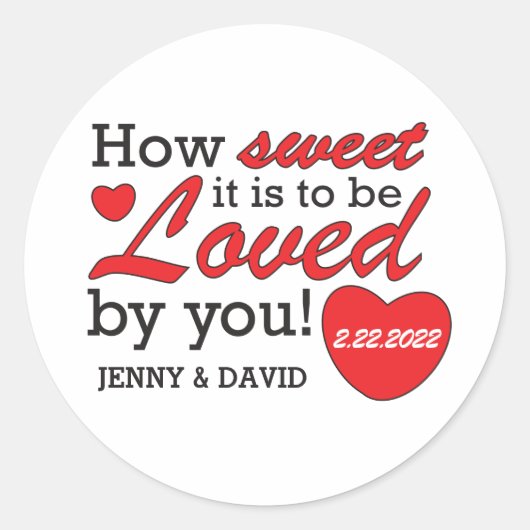 Wie süß es ist runder aufkleber (Vorderseite)