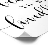 Wie süß es ist, von dir Hochzeit geliebt zu werden Poster (Ecke)