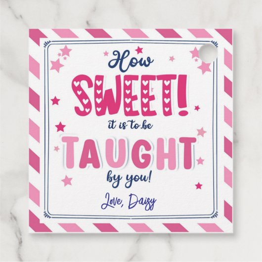 Wie süß ist es, Valentine Geschenkmarke zu lehren? Geschenkanhänger (Rückseite)