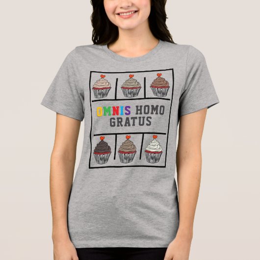 Wie Sweet Grid, in Latein, Tri-Blend Shirt (Vorderseite)
