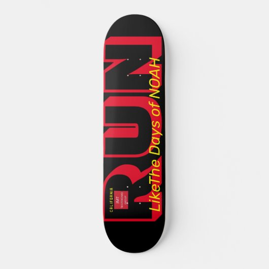 WIE TAGE DES NOAH-Skateboards AUSFÜHREN Skateboard (Vorderseite)