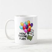 Wie Thyme Flies Funny Herb Pub Kaffeetasse (Links)