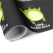 Wie Toad-ally Funny Toad Pun Dark BG Geschenkpapier (Rolleneckpunkt)