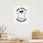 Wie Totally Doode Funny Ghost Pun Poster (Küche)