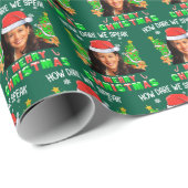 Wie trauen wir uns, frohe Weihnachten Kamala Harri Geschenkpapier (Rolleneckpunkt)
