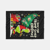 Wie Trump Weihnachten Funny Trump Christma Gerette Fleecedecke (Vorderseite (Horizontal))