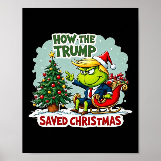 Wie Trump Weihnachten Funny Trump Christma Gerette Poster (Vorne)