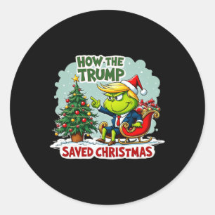 Wie Trump Weihnachten Funny Trump Christma Gerette Runder Aufkleber