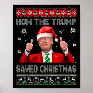 Wie Trump Weihnachten lustigen Trump hässlich Swe  Poster